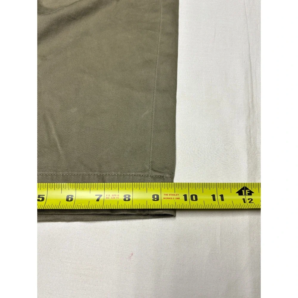 VTG Polo Ralph Lauren Andrew Pant Men 40x30 Olive Green Pleated Cotton Chino